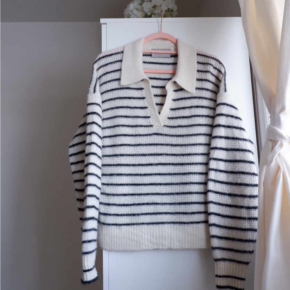 SOLD- EVERLANE Alpaca Knit Polo Sweater - Picture 3 of 8